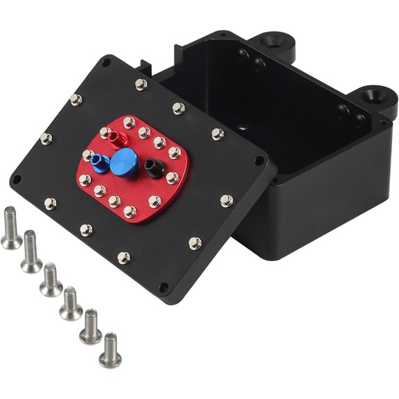 /10 RC Crawler Receiver Box, CNC Aluminum Scale Fuel Cell Receiver Box 60 * 40 * 26mm Fit for 1/8 1/10 RC Crawler Rigs TRX4 SCX10 PRO Capra RR10 VS4-10 Phoenix TF2 CC01 Upgrades - Black