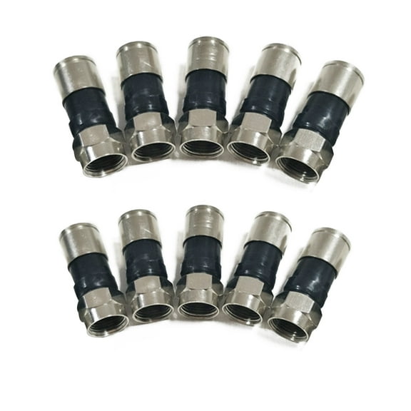 10* RG6 F-Type Compression Snap Seal Plug Connector Sky Satellite Virgin Cable