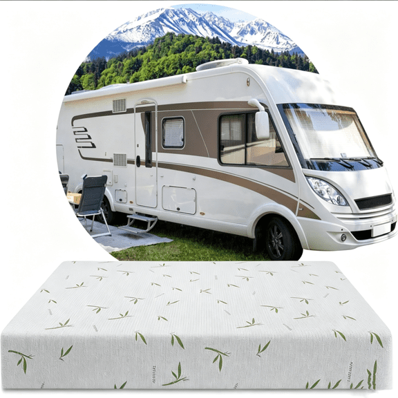 10" RV Mattress King Size for RVs, Campers & Trailers, 80"L x 72"W x 10"Th, Memory Foam Mattress in a Box