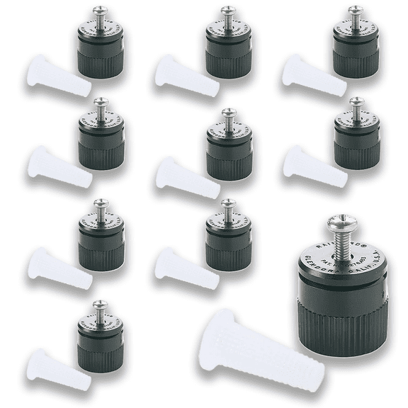 (10) Rain Bird 1300AF Adj Full-Circle Bubbler 1.02.3 GPM 1/2" Riser-Mount SS Flow Control