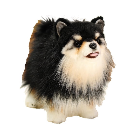 10" Realistic Dog Plush Toy, Lifelike Stuffed Puppy with Ultra Soft Fur, Cuddle Companion Doll for Kids Birthday Gift, Home Decor(A)