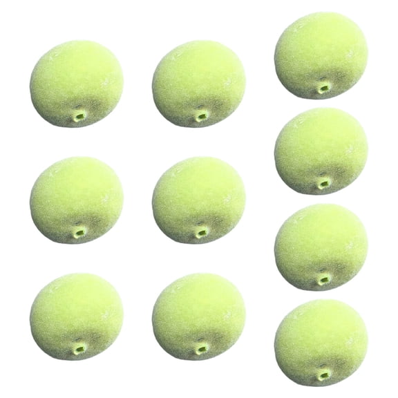 10 Realistic Foam-Crafted Green Plums - Lightweight Artificial Fruits for Classroom & Party Arrangements