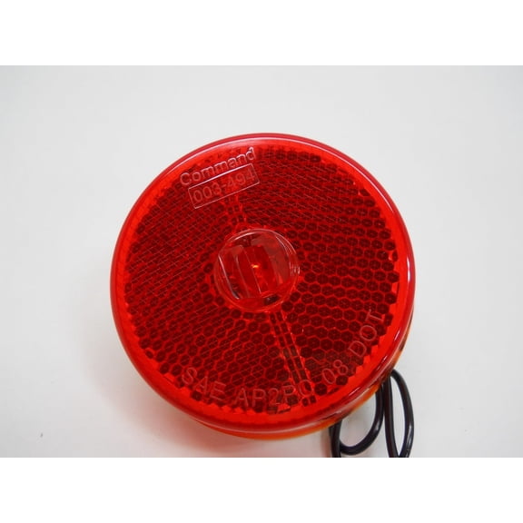 (10) Red 2.5 inch Round LED Truck Trailer Side Marker Clearance Lights / Stud