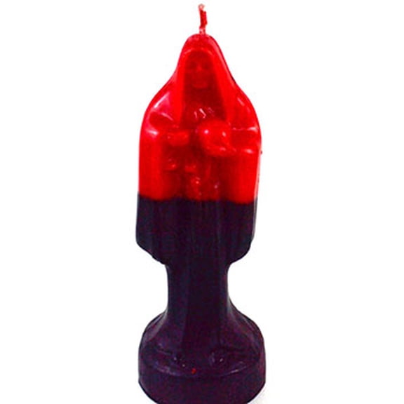 10" Red/ Black Holy Death candle