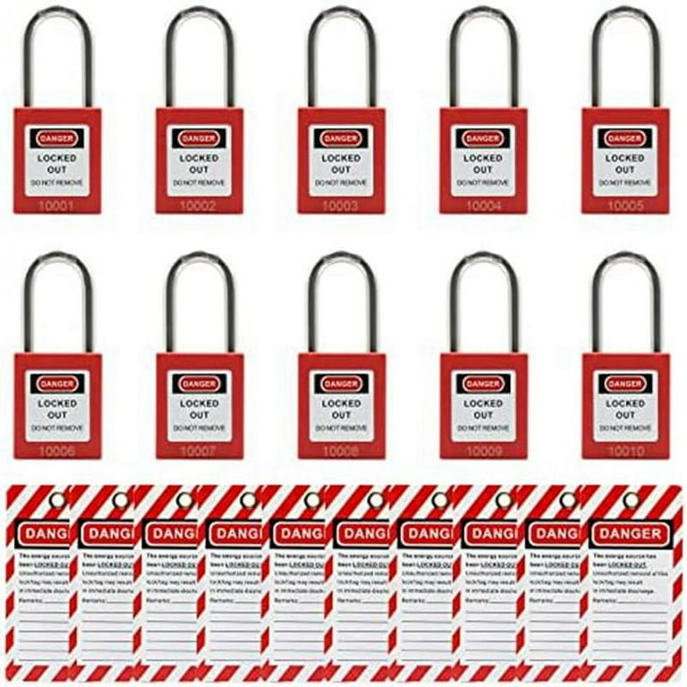 Combination Lock For Locker Trailer Lock 5 Red Lockout Tagout Locks Set ...