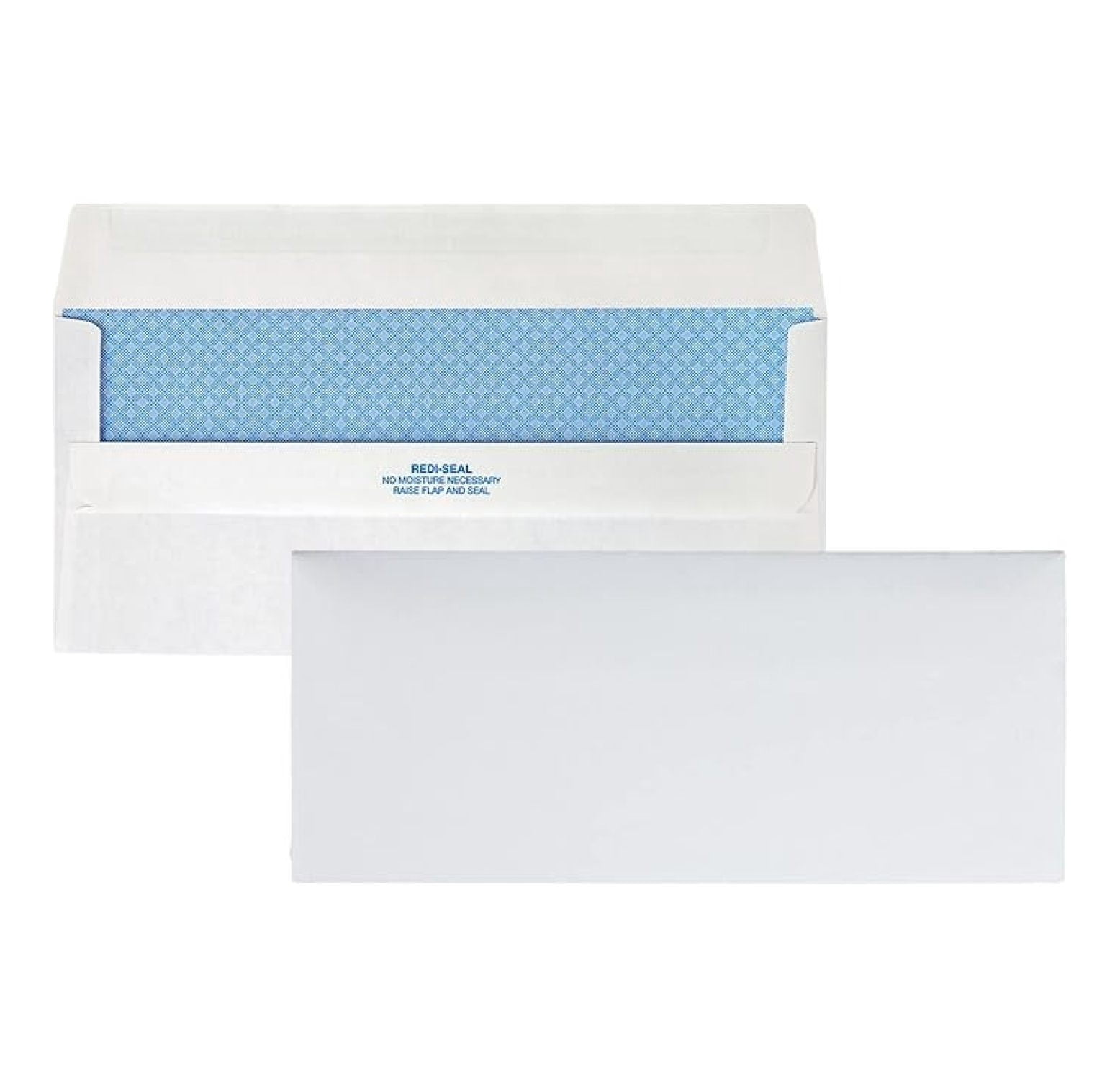 #10, Redi-Seal Security Tint Business Envelopes, Self-Seal, 24-lb, White, 500/Box (11218)