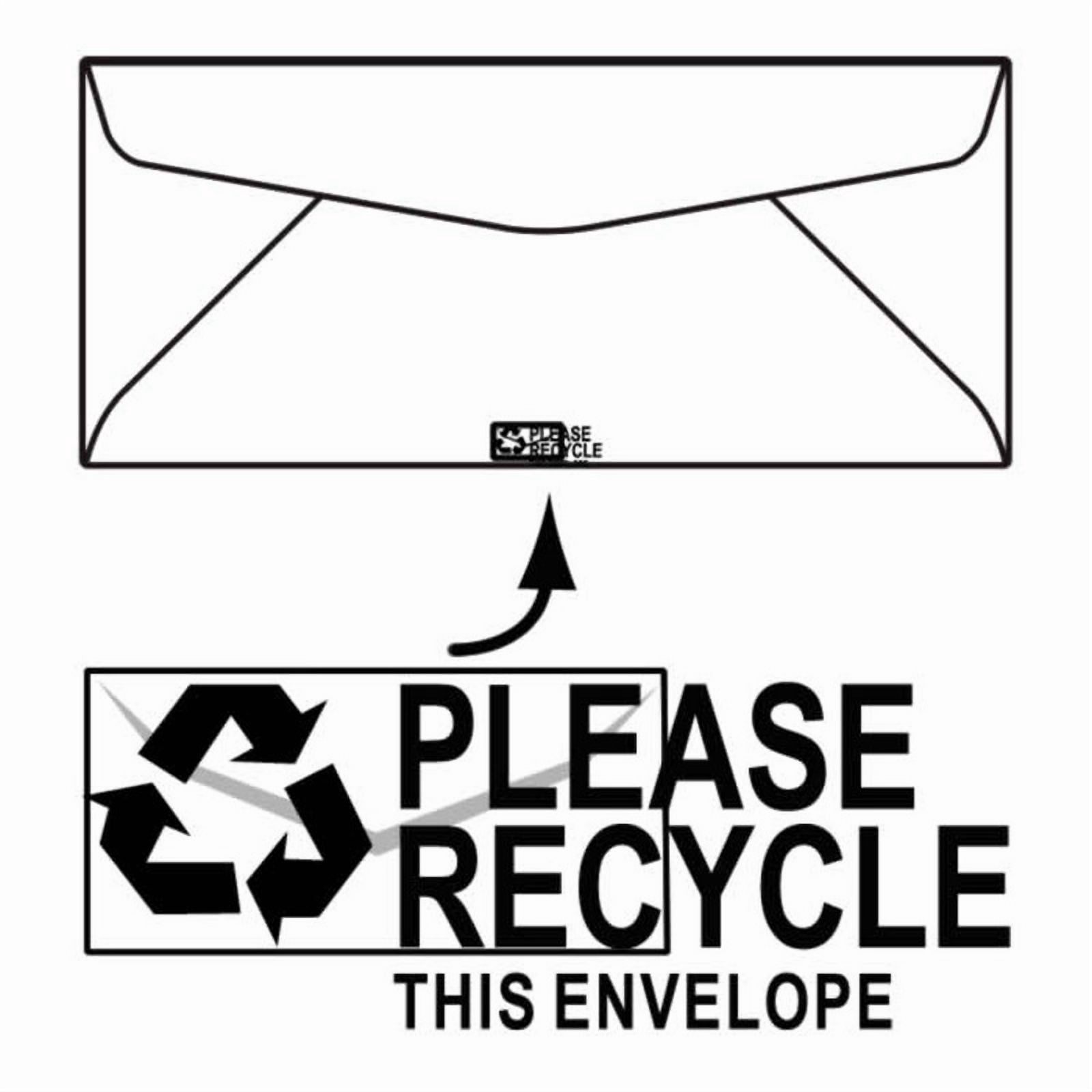 #10 Regular Business Envelopes, 4-1/8" x 9-1/2", 24#, White, Diagonal Seam, No Window (Box of 500)