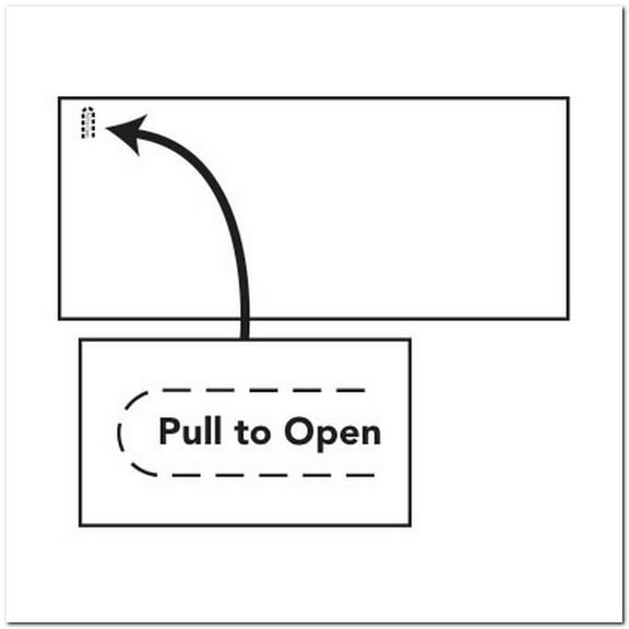 #10 Regular Business Envelopes, 4-1/8"x 9-1/2", 24#, White,"Tear-ific" Tear Strip,Pre-Printed "Pull to Open"(Box of 500)
