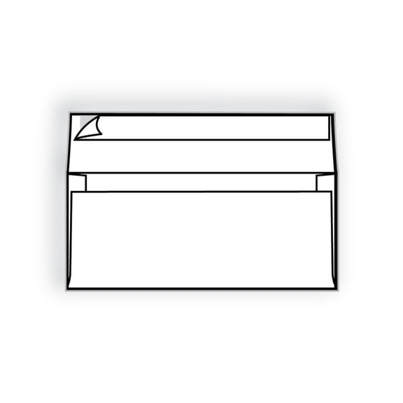 #10 Regular Business Envelopes, 4-1/8" x 9-1/2" White, 92% Brightness, No Window, 2" Square Flap Down (Box of 500)