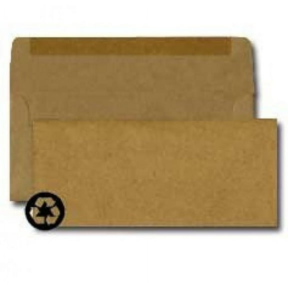 #10 Regular Envelope - 70# Text Brown Bag Kraft (4 1/8 x 9 1/2) - Business Series (Pkg of 100)