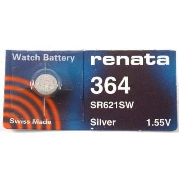 Renata Watch Battery #364 SR621SW 1.55v Silver Oxide 10 Pack!