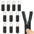 thumbnail image 1 of 10 Replacement Zip Pulls, Durable Zipper Repair Kit with Removable Zipper Tabs, Stylish Zipper Handles for Luggage and Clothing, Non-Slip Zipper Extensions for Easy Gripping (Black), 1 of 7