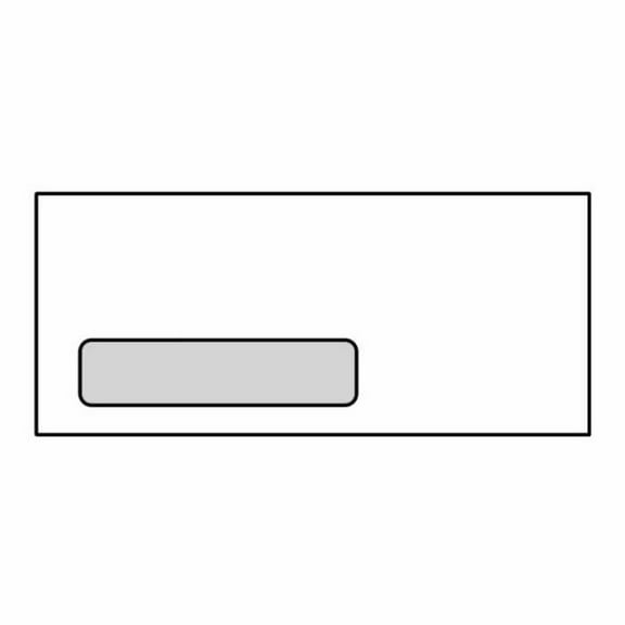 #10 Repulpable Window Envelopes, 4-1/8" x 9-1/2", White, 30% Post-Consumer Recycled, Compostable Window (Box of 500)