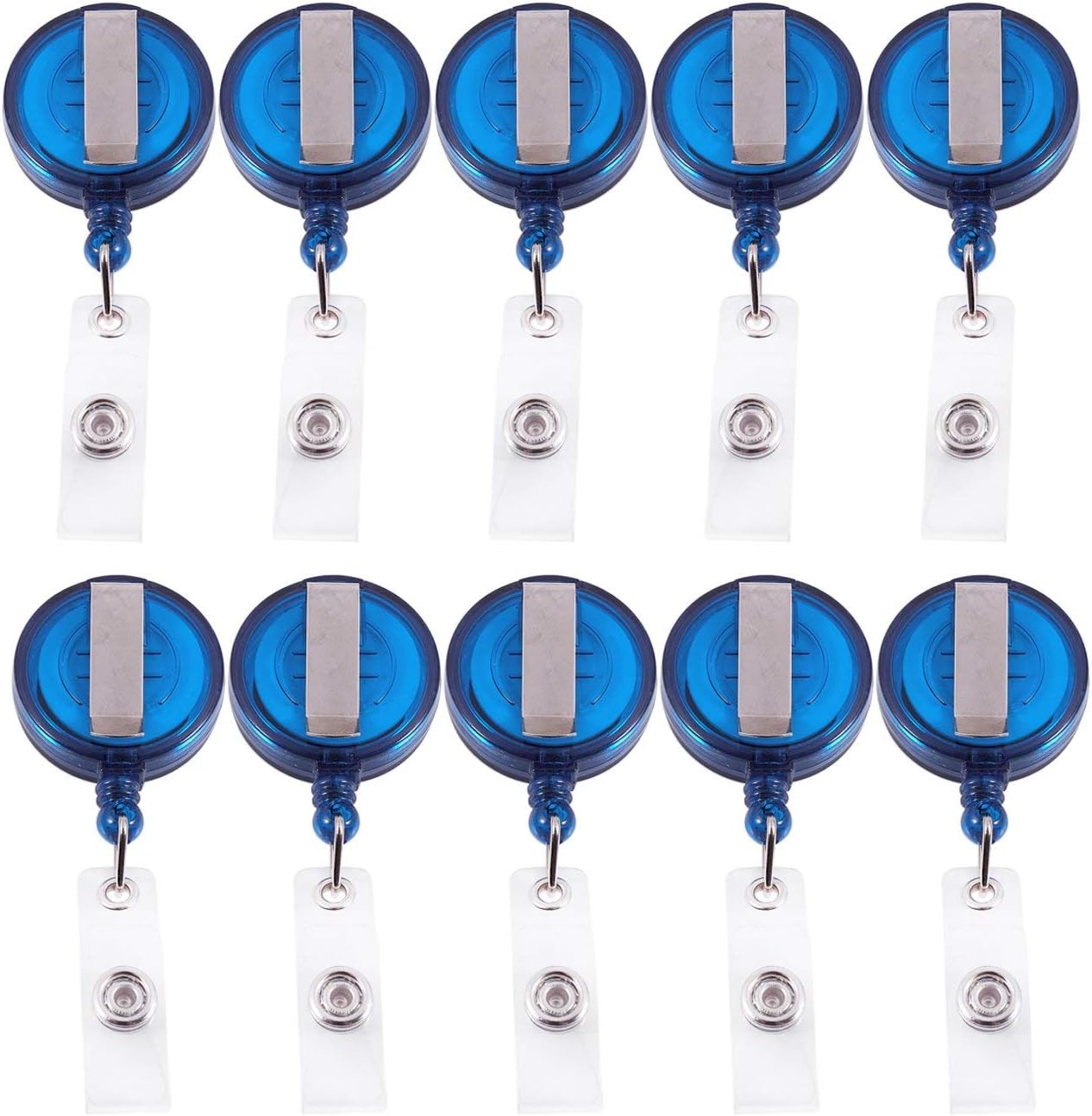 10 Retractable Reel ID Lanyard Name Tag Key Card Holder Belt Clip Color