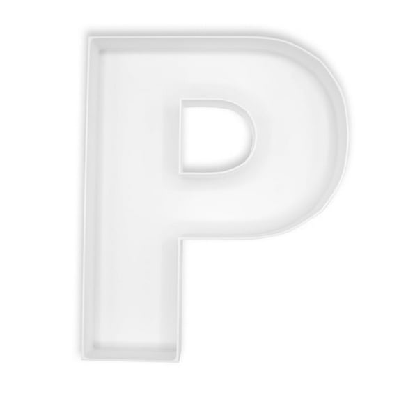 10" Reusable Plastic Box Form Tray Display for Treats, Charcuterie, Cake Pop, Candy, Charcuterie Box, Custom Charcuterie Letters Fillable - Reusable Letter Box - (White Plastic, P)