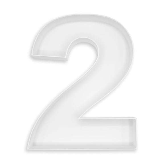 10" Reusable Plastic Box Form Tray Display for Treats, Charcuterie, Cake Pop, Candy, Charcuterie Box, Custom Charcuterie Letters Fillable - Reusable Letter Box - (White Plastic, 2)