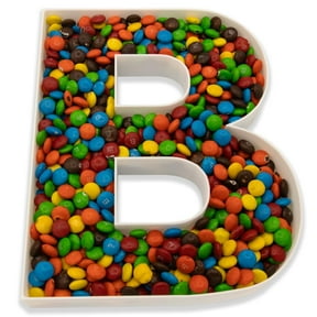 10" Reusable Plastic Box Form Tray Display for Treats, Charcuterie, Cake Pop, Candy, Charcuterie Box, Custom Charcuterie Letters Fillable - Reusable Letter - (White Plastic, B)