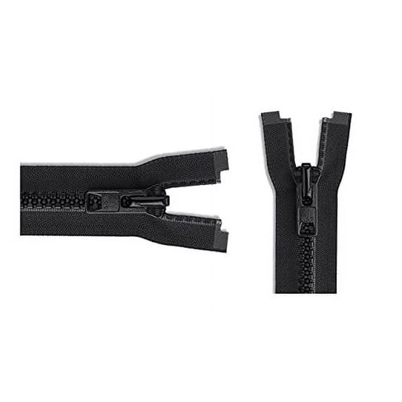 #10 Reversible Extra Heavy Duty Molded Vislon Zipper - Choose Your Length - Color Black - 1 Zipper Per Pack - Made in The United States (36" Inches)