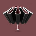 thumbnail image 1 of 10 Ribs Fully Automatic UV Umbrella Reflective Stripe Large Reverse Umbrellas For Rain Sun Heat Insulation Parasol Wine Red, 1 of 9