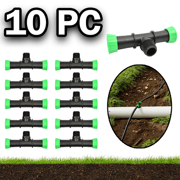(10) Rivulis T-Tape Fast Ring Tee 7/8" x 1/2" Male Dripline Connector Drip Tape
