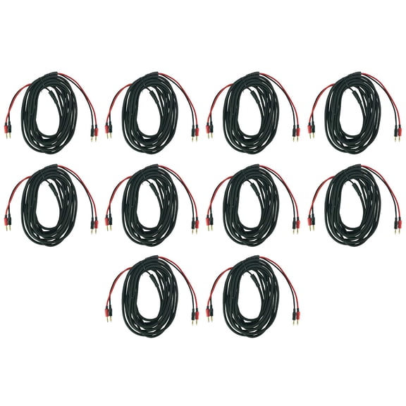 10 Rockville BN30 30 Foot 14 AWG 100% OFC Copper Banana to Banana Braided Cables