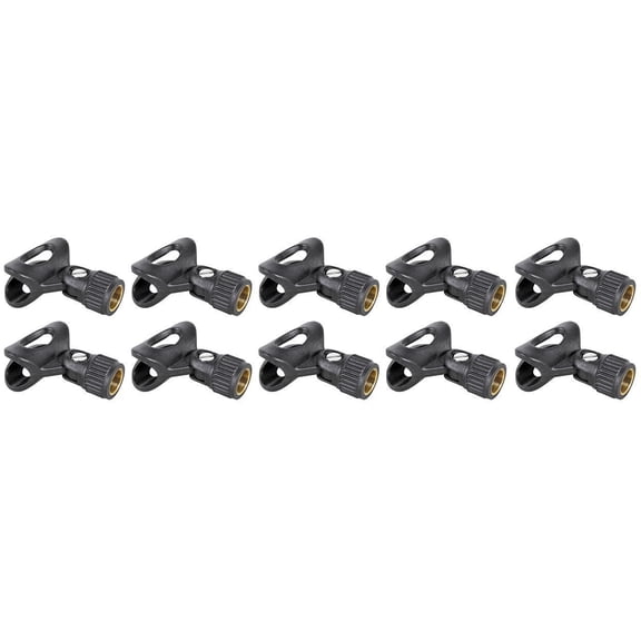 10 Rockville Universal Microphone Clip Clips For Wired Mic Such as SM57/SM58 Etc