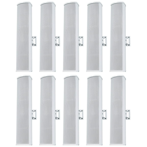 10) Rockville WET ARRAY 4 White Line Array Speakers For church/School/Auditorium