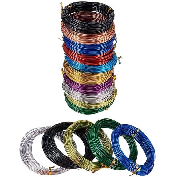 10 Roll 10 Colors 320 Feet Aluminum Wire 12 15 18 20 Gauge Bendable Metal Craft Wire Flexible Sculpting Beading Wire