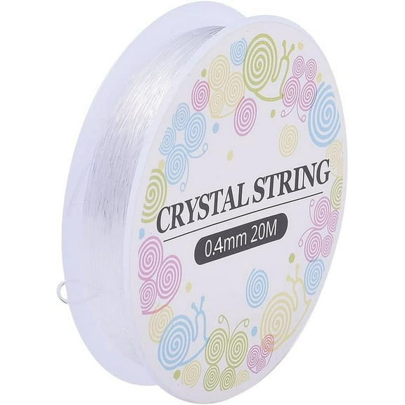10 Roll 218.7 Yards Clear Elastic Thread 0.4mm Strong Stretchy String Bead Clear Durable Elastic Thread Ideal for Crafts and DIY Projects Beaded Jewelry Making 21.87 Yards/roll Clear
