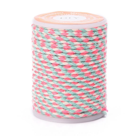 10 Roll 4-Ply Polycotton Cord with Metallic Thread Handmade Macrame Cotton Rope for String Wall Hangings Plant Hanger Colorful 1.5mm for DIY