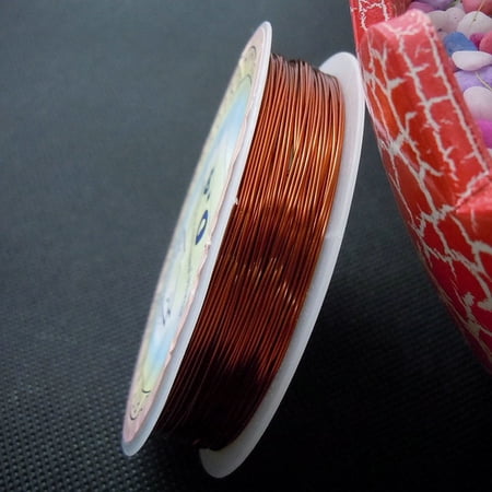 10 Roll Copper Jewelry Wire Long-Lasting Plated Saddle Brown 18 Gauge 1mm about 8.2 Feet(2.5m)/roll