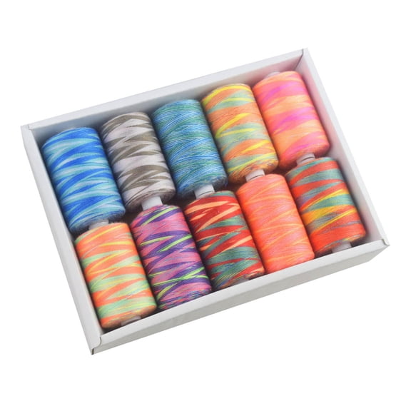 10 Roll Polyester Sewing Thread for Sewing Machine Hand Stitching Embroidery, Embroidery Thread