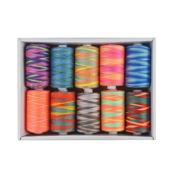 10 Roll Polyester Sewing Thread for Sewing Machines Embroidery Craft