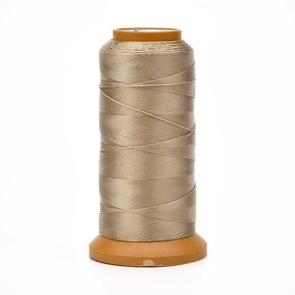 10 Roll Polyester Threads for Jewelry Making Tan 0.7mm about 437.44 yards(400m)/roll