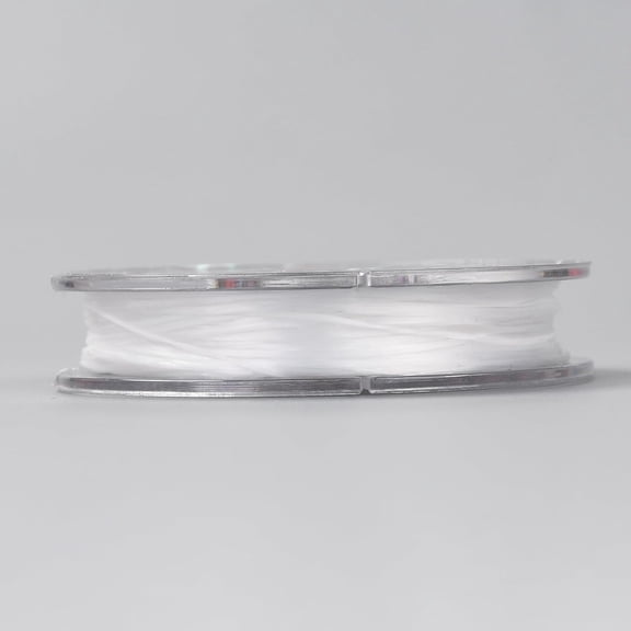 10 Roll Strong Stretchy Beading Elastic Thread Flat Elastic Crystal String White 0.8mm About 10.93 Yards(10m)/roll
