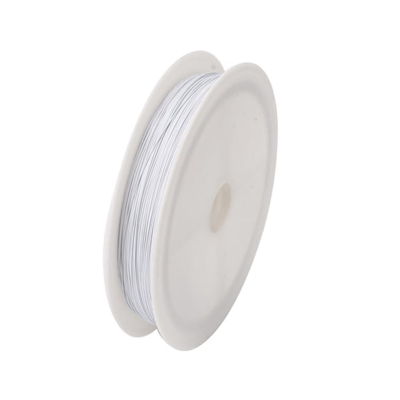 10 Roll Tiger Tail Wire Nylon-coated Stainless Steel Wire White 0.38mm 164.04 Feet(50m)/roll