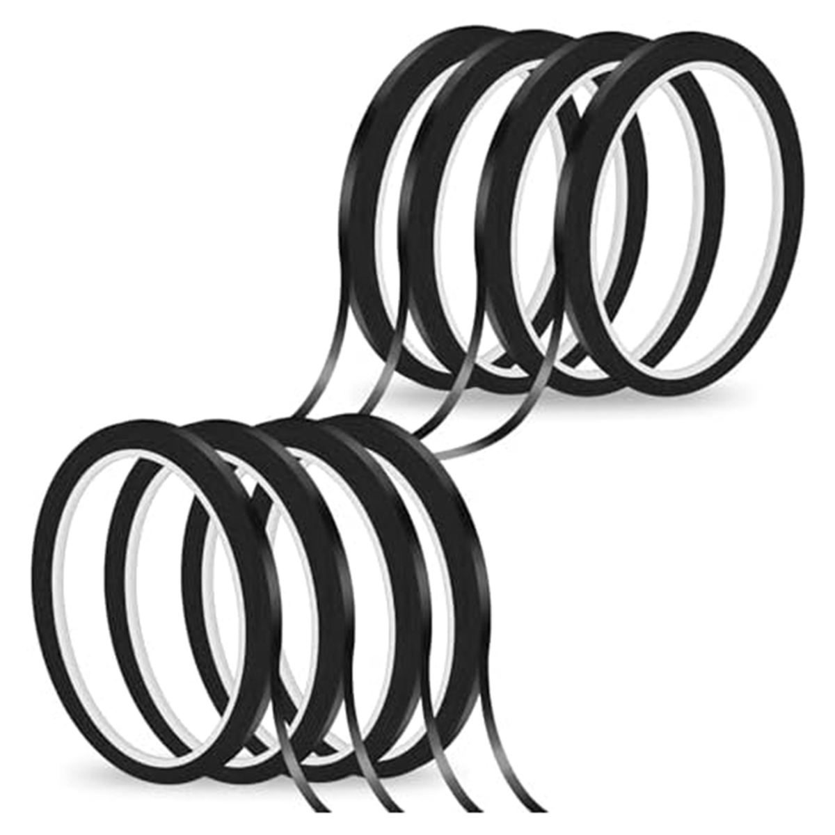 10 Rolls 1/8 Inch Whiteboard Tape Thin Tape for Dry Erase Board Self