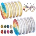 10 Rolls 10 Styles Round Copper Jewelry Wire Long-Lasting Plated Mixed ...