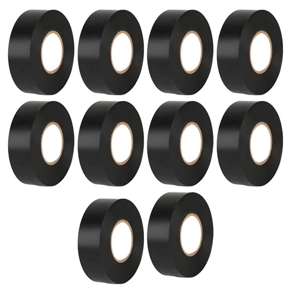 10 Rolls 20M Electrical Insulation Tape,Electric Wiring Safely with Indoor/Outdoor PVC Vinyl,for Taping Needs,10 * Electrical Insulation Tapes,Black