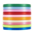 thumbnail image 1 of 10 Rolls 250 Yards Satin Ribbons 1/4inch DIY Craft Fabric Ribbon Mixed Colors for Making Bows Wedding Party Christmas Decorations Gifts Wrapping Packaging Each Roll About 25 Yards, 1 of 7