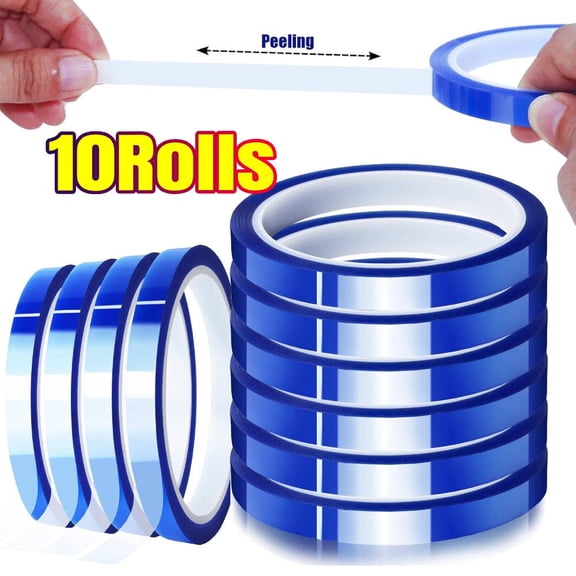 10 Rolls 98 ft Sublimation Heat Tape - Premium No-Residue Transfer Tape for Flawless Crafting, DIY Projects & Heat Press Applications