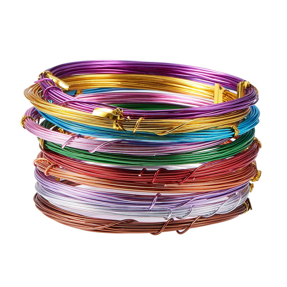 10 Rolls Aluminum Craft Wire 18 Guage Flexible Floral Colored Jewely ...