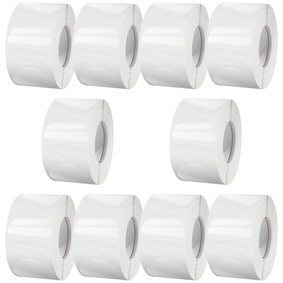 10 Rolls Clear Round Stickers For Sealing, 500 Pcs 1.5 in / 3.8 cm Clear Labels Stickers Per Roll, Transparent Adhesive Wafer Seals for Gift Box Decor, Envelope Seals