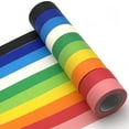 10 Rolls Colored Masking Tape Set Art Craft DIY Tapes, 1 inch x 15 Yards/Roll, Painters Tape ...
