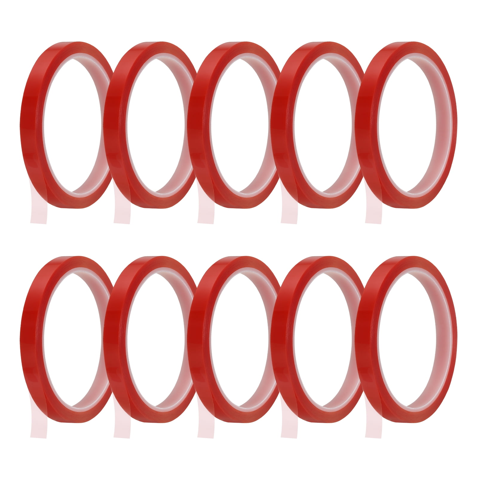 10 Rolls Heat Tape, 10mm x 33(108FT) No Residue High-Temperature Resistant Tape Heat Transfer Tape for Sublimation Electronics 3D Printing Soldering, Red