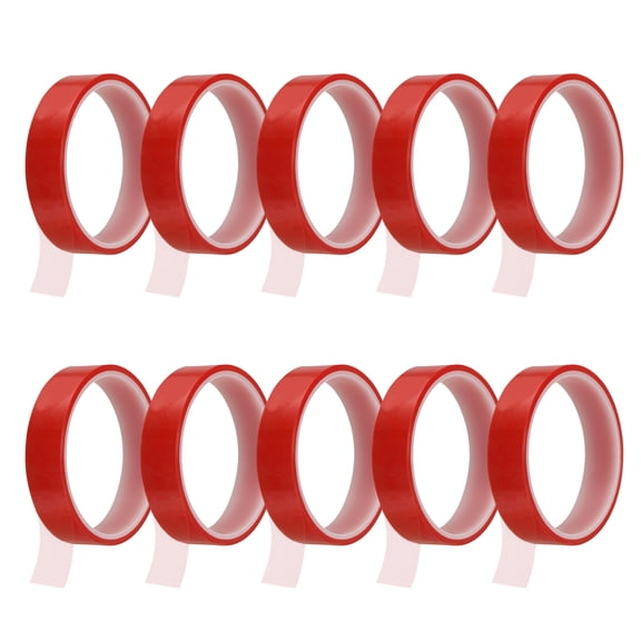 10 Rolls Heat Tape, 20mm x 16(52FT) No Residue High-Temperature Resistant Tape Heat Transfer Tape for Sublimation Electronics 3D Printing Soldering, Red