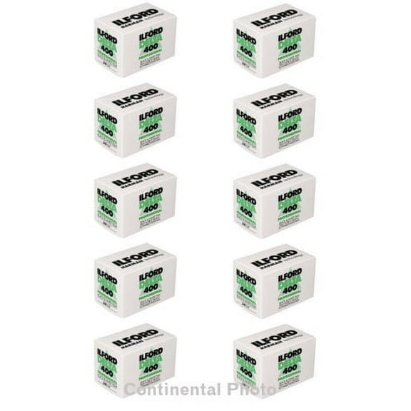 10 Rolls Ilford Delta 400 Pro 135-36 Exposure Black & White 35mm Print Film