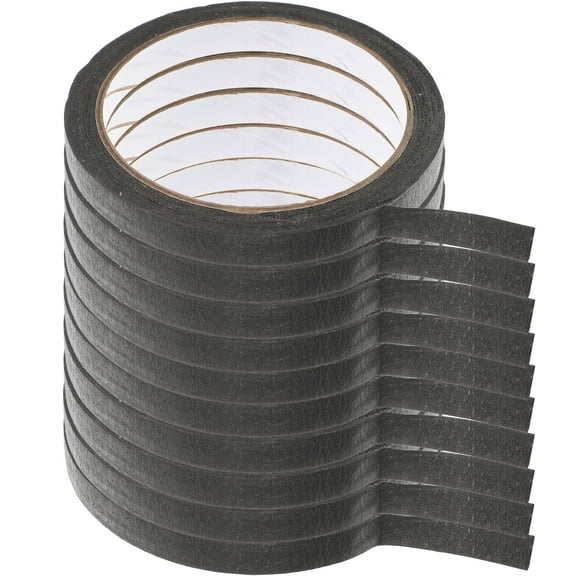 10 Rolls Labels Paper Tape Duct Black Color Washi Colorful Adhesive Masking Drawing Leopard Print