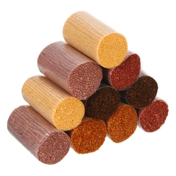 10 Rolls Latch Hook Yarn, Latch Hook Kit Yarn Precut Hook Rugs Yarn Crochet Colorful, Brown Tone