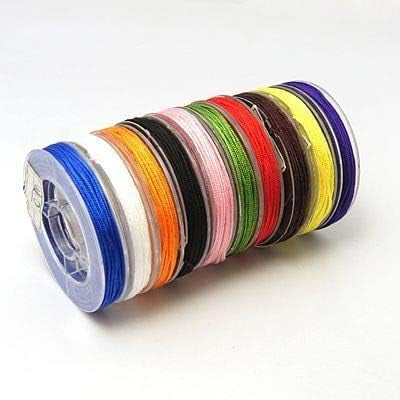 10 Rolls Nylon Thread for Jewelry Making Mixed Color 0.8mm 9.84 Yards (9m)/Roll